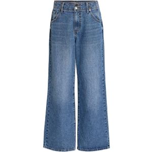 Rouge by Vila cropped high waist wide leg jeans VINORMA medium blue denim