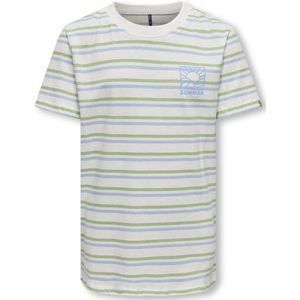 KIDS ONLY BOY gestreept T-shirt KOBAUGUST grijs melange/blauw