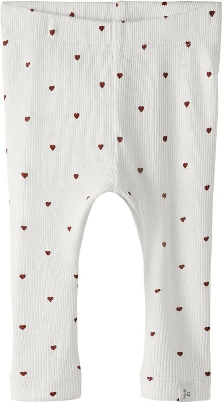 LIL' ATELIER BABY regular legging wit met hartjes