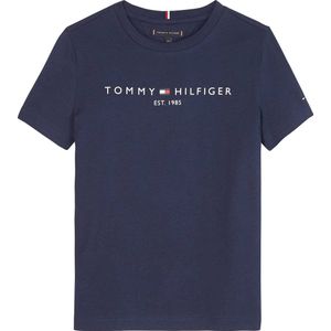 Tommy Hilfiger unisex T-shirt van biologisch katoen donkerblauw
