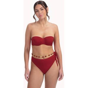 Cyell Design voorgevormde strapless bandeau bikinitop Femme Rouge donkerroze