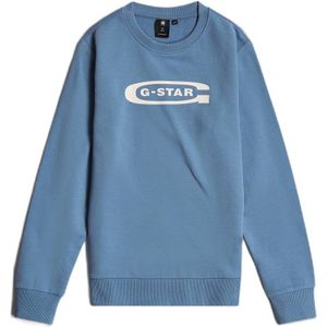 G-Star RAW sweater sweater regular lichtblauw/wit
