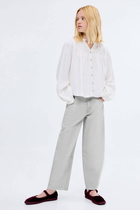 MANGO KIDS - Jeans - Grey Denim - Tapered - Lang/maxi