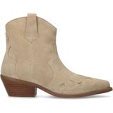 Manfield suède cowboylaarzen beige