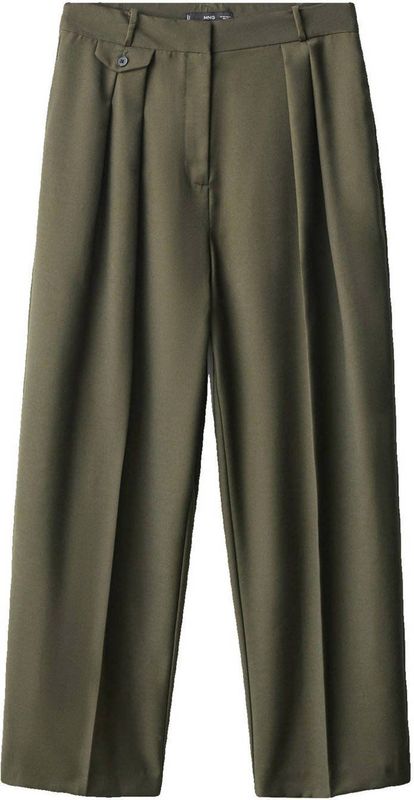 MANGO Bandplooibroek 'NASA'  olijfgroen