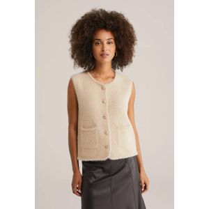 WE Fashion - Gilet - Beige - Regular Fit