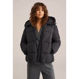 WE Fashion - Dames gewatteerde pufferjas - Zwart