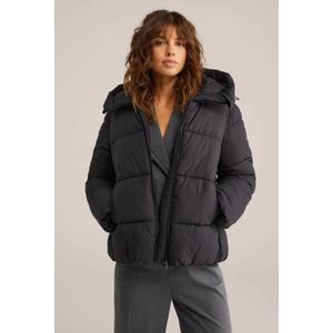 WE Fashion - Dames gewatteerde pufferjas - Zwart