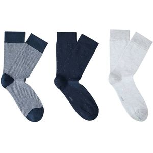 Mango Man sokken met all over print - set van 3 blauw