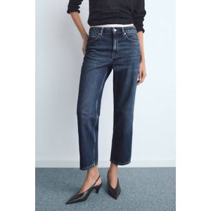 Mango high waist mom jeans dark blue denim