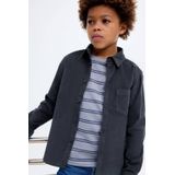 Mango Kids corduroy overhemd donkerblauw