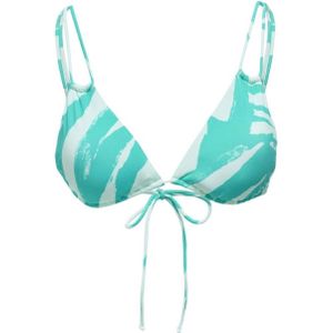 ONLY voorgevormde triangel bikinitop ONLBARI turquoise/wit