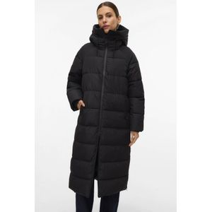 Vmelanor - Jas - Lang - Met Capuchon - Gequilte Detail - Polyester Vulling