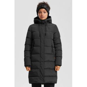 Q/S designed by - Gewatteerde Jas - Zwart - Lang - Met Capuchon
