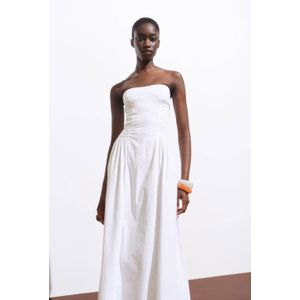 Mango A-lijn jurk wit