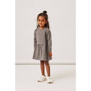 NAME IT MINI baby jurk NMFTEKKO met panterprint donkergrijs