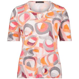 Betty Barclay top met grafische print oranje/grijs/roze