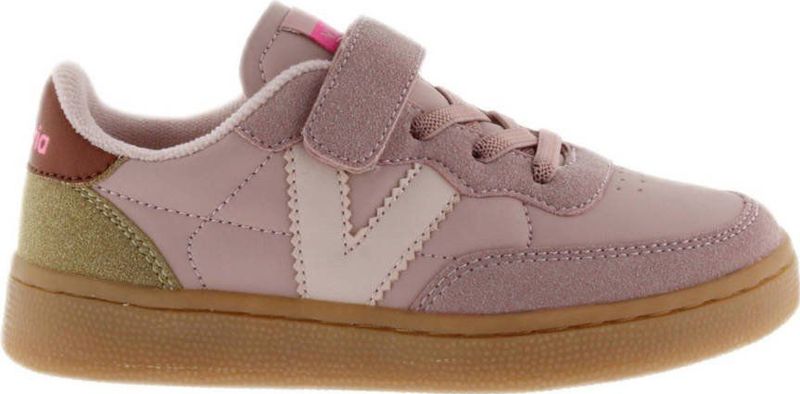 Gestreepte leren look babysneakers Victoria Olso