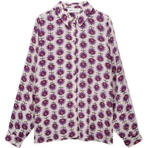 POM Amsterdam blouse met all over print roze/ ecru/ oranje