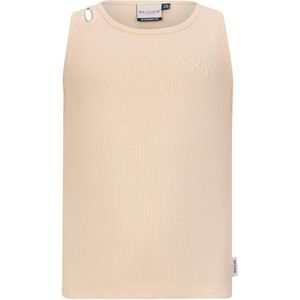 Retour Jeans mouwloze top roze rib gebreid