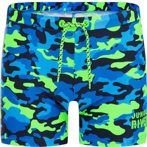 WE Fashion zwemboxer blauw/groen