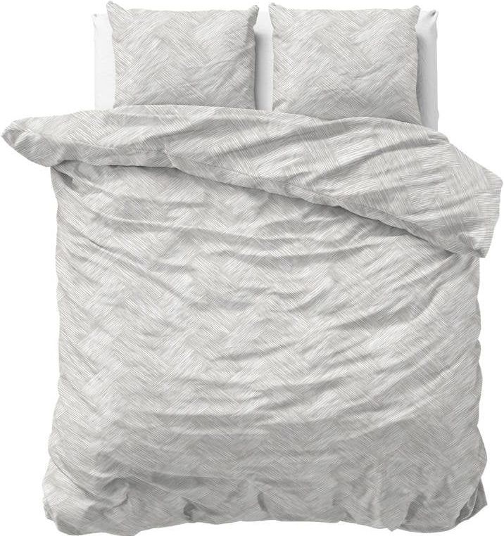 Sleeptime - Dekbedovertrek Rattan - Zilvergrijs - 200x200x220 + 2 Kussenslopen 60x70