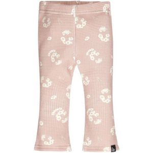 Babystyling gebloemde flared broek roze