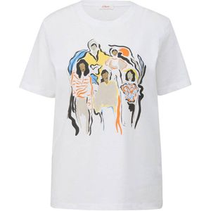 s.Oliver T-shirt met printopdruk wit