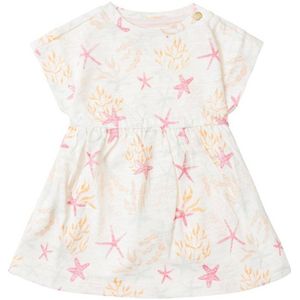 Noppies baby jurk met all over print offwhite/roze/geel