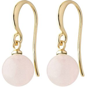 PILGRIM gold plated oorbellen Goldie lichtroze