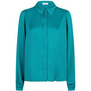 Lofty Manner blouse met ingebreid patroon blauw