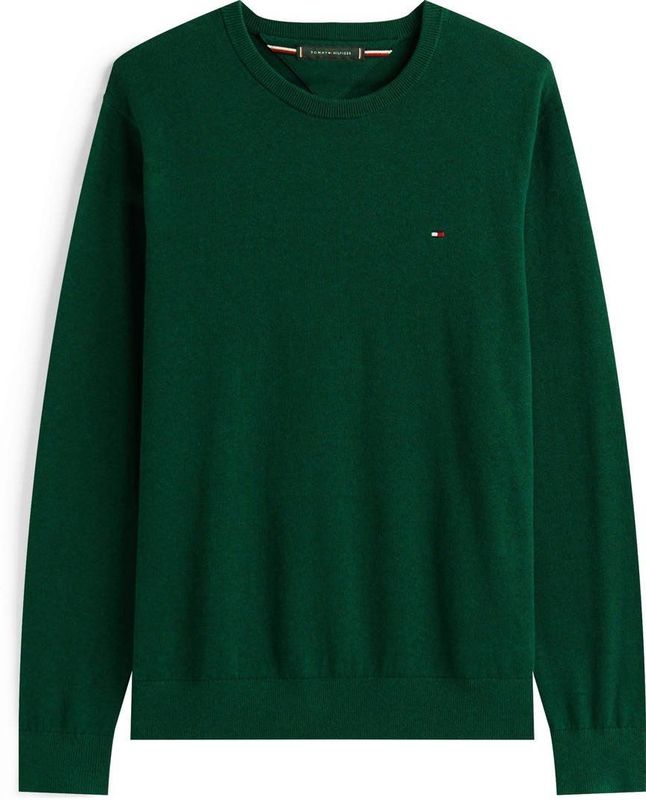 Tommy Hilfiger - ESSENTIAL COTTON CREW NECK - Trui - Ornamental Green Heather
