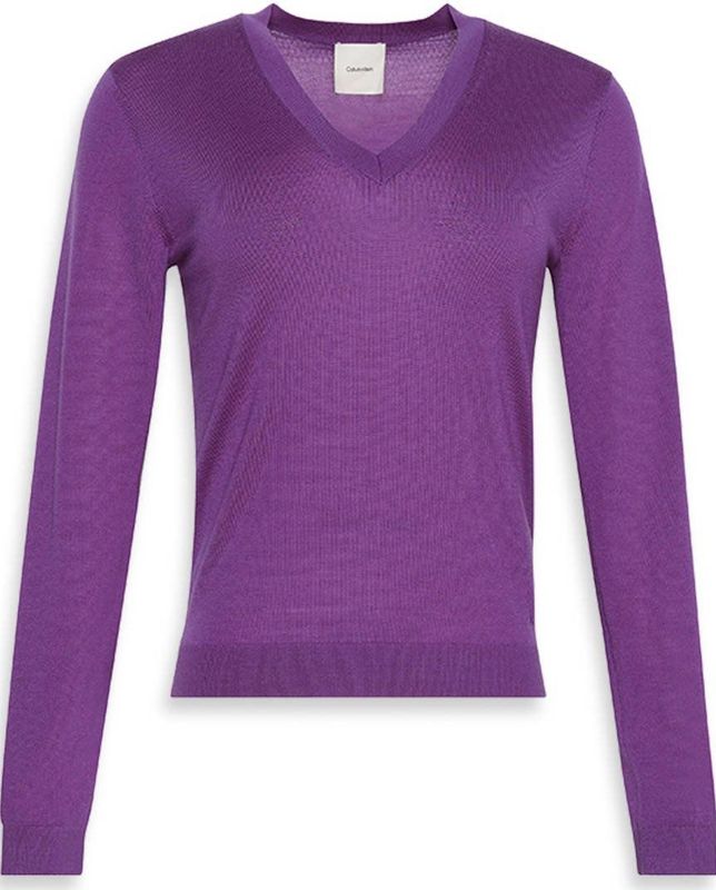 Calvin Klein gebreide trui met wol paars