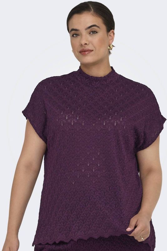 ONLY CARMAKOMA - Top - Hoge Hals - Kapmouwen - Regular Fit