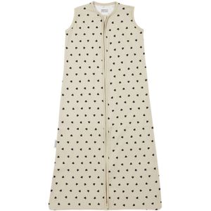 Meyco zomer slaapzak Sweet Heart soft sand/black