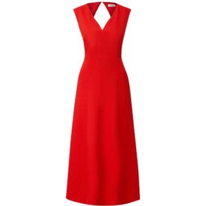 s.Oliver BLACK LABEL A-lijn jurk met open rug rood