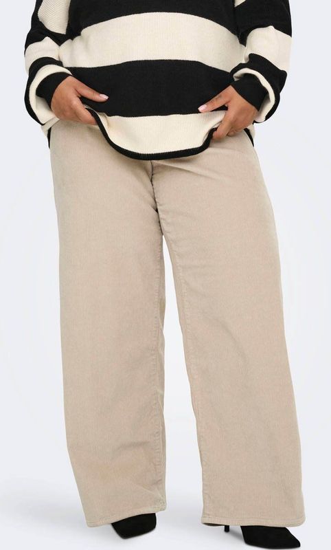 ONLY CARMAKOMA - Wide Leg Fit - Broek met Wijde Pijpen - Corduroy