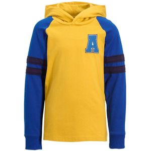 anytime hooded longsleeve oker geel / blauw