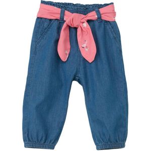 s.Oliver baby relaxed jeans blauw/roze - (set van 2)