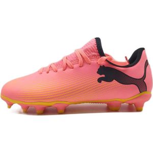 Puma Future 7 Play FG/AG Jr. Jr. voetbalschoenen roze/zwart/oranje