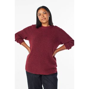 Zizzi gebreide trui donkerrood
