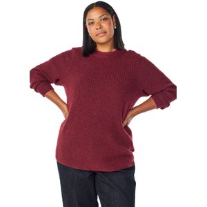 Zizzi gebreide trui donkerrood