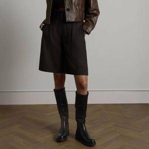 Manfield - Hoge Laarzen - Zwart - Leren - Brede Schacht