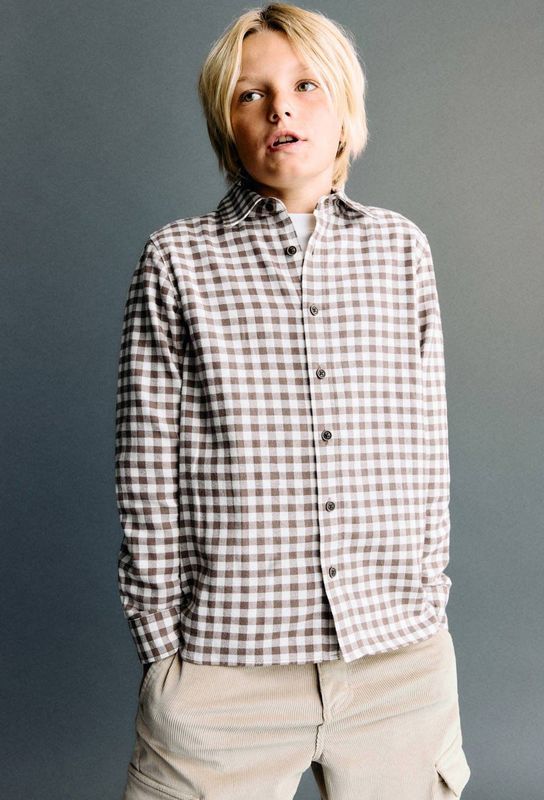 Mango Kids - Overhemd - Ruitprint - Lange Mouwen