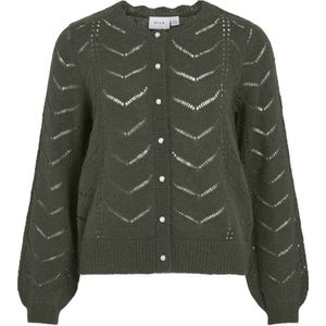 VILA gebreid vest groen ajour