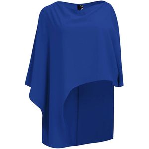 Mat Fashion asymmetrische top blauw