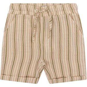 Daily7 gestreepte casual short beige/bruin