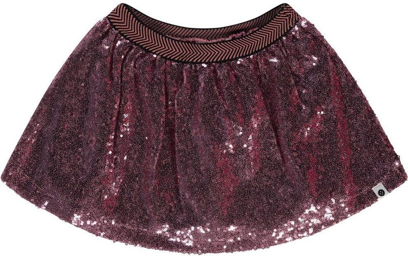 Stains&Stories korte rok met pailletten roze