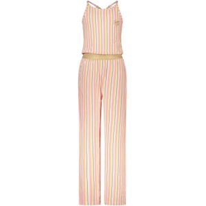 TYGO & vito gestreepte jumpsuit Mara roze/geel