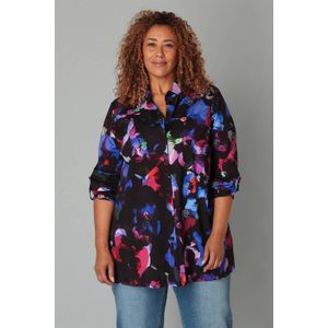 Colletta - Blouse - Multi - Viscose - Rechte Mouwen - Kraag